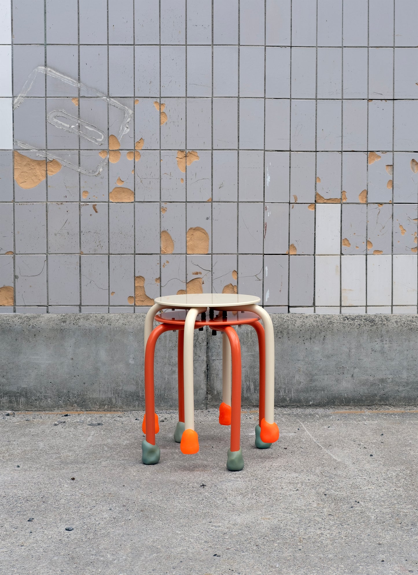 Yareta Orange Stool
